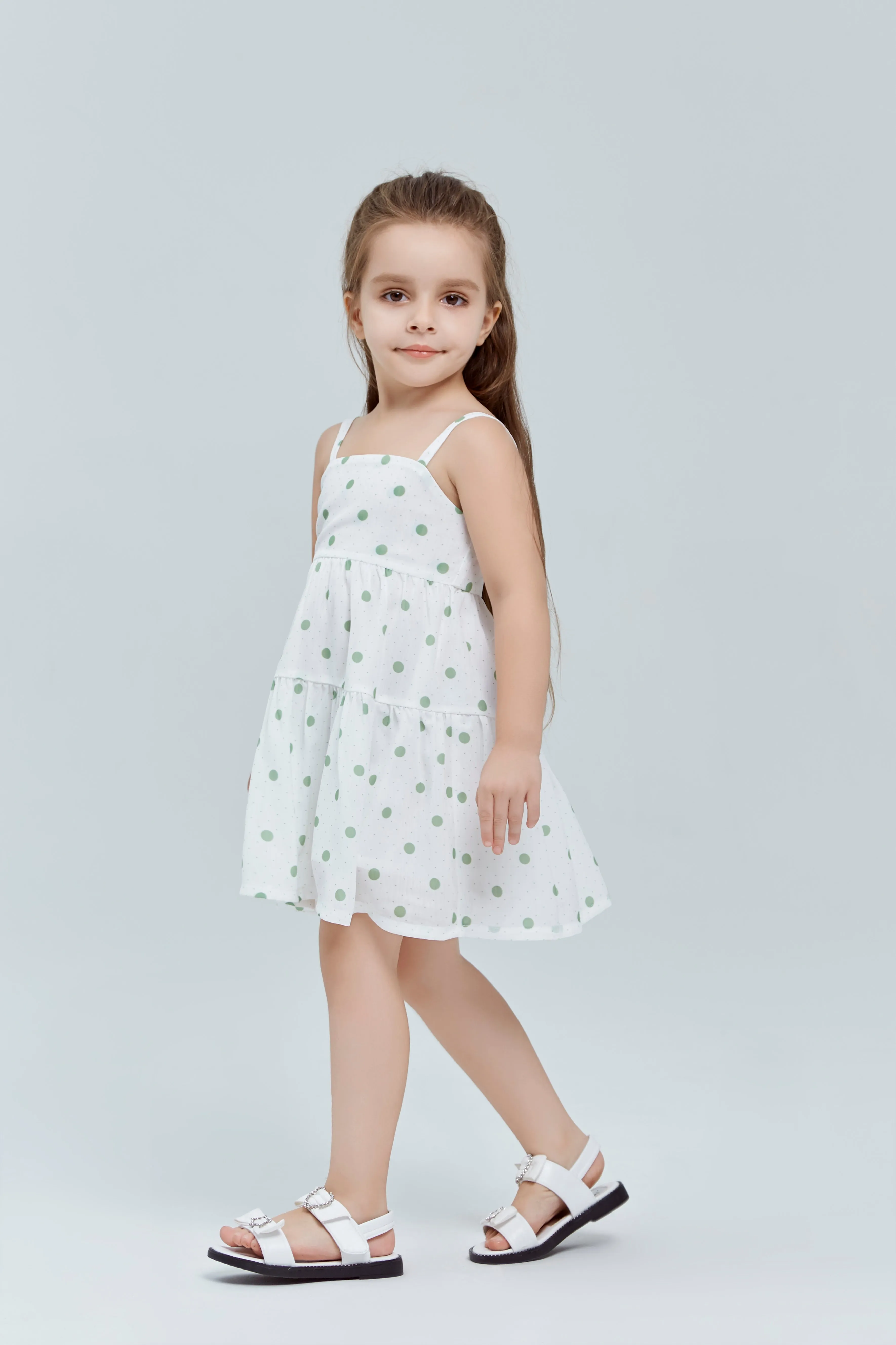 Green Polka Dot Sundress