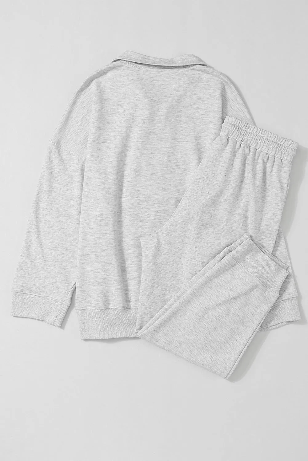 Grey Quarter Zip Jogger Set
