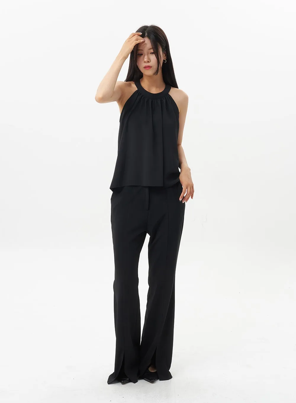 Halter Neck Blouse OU328