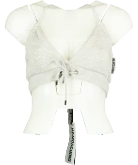 H&M Grey X Moschino Halter Neck Bra Top UK 8