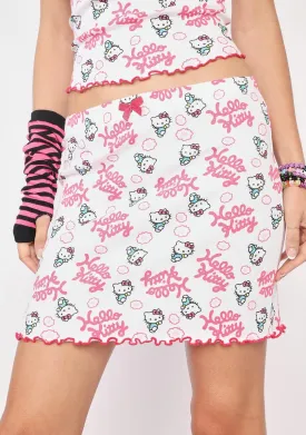 Hello Kitty Print Mini Skirt