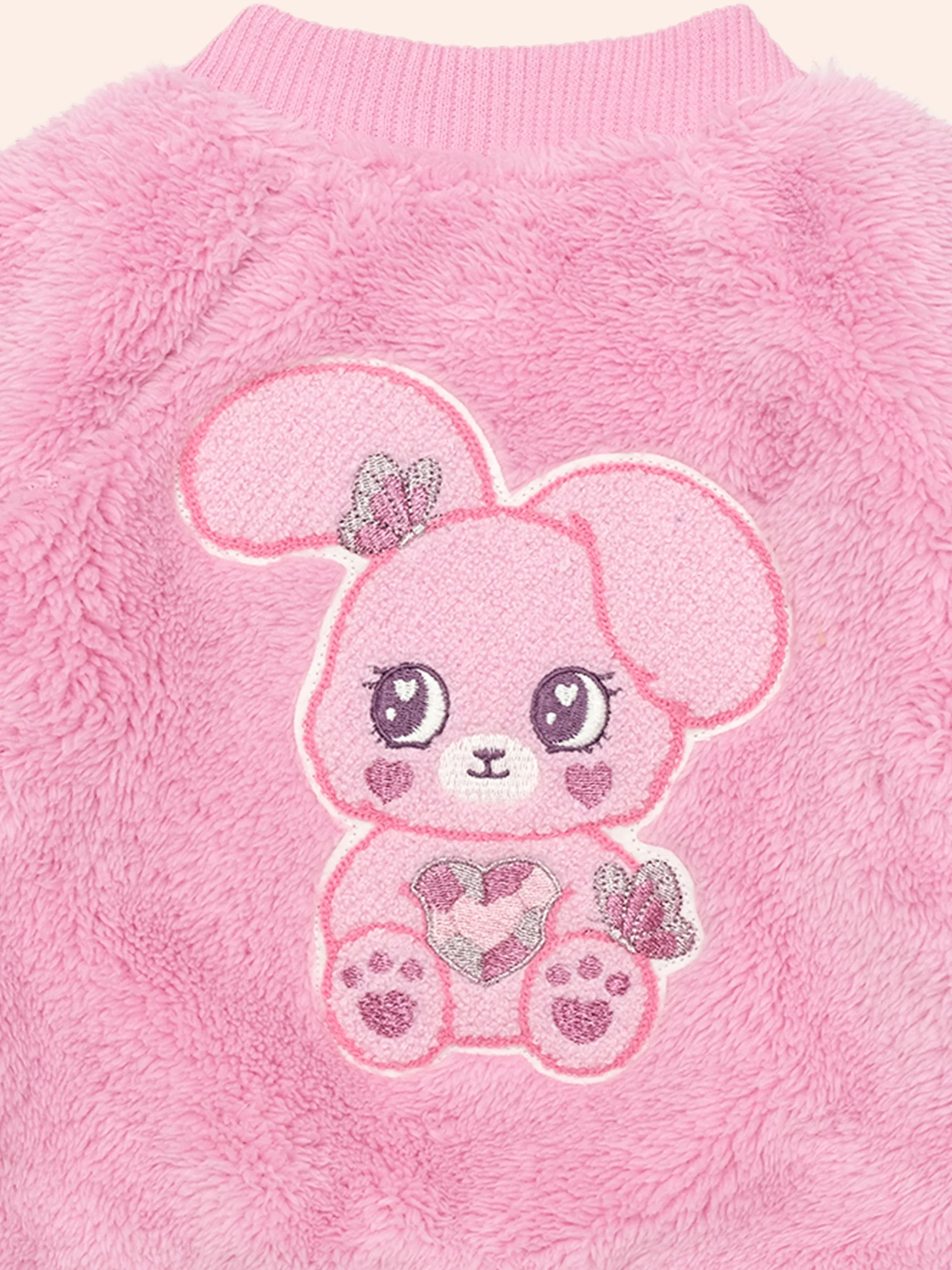 Huxbaby Gem Bunny Furry Jacket