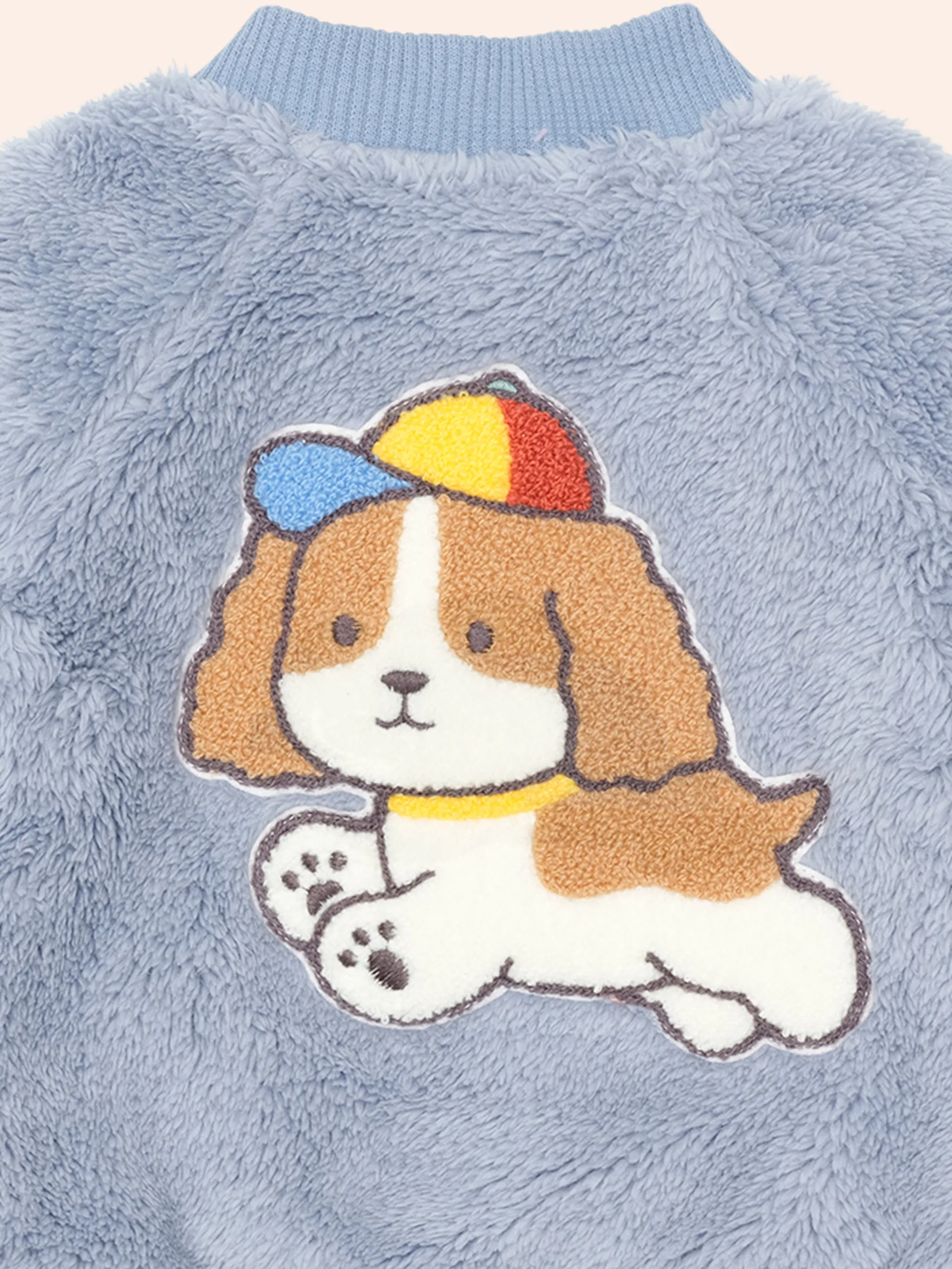 Huxbaby Happy Pup Furry Jacket