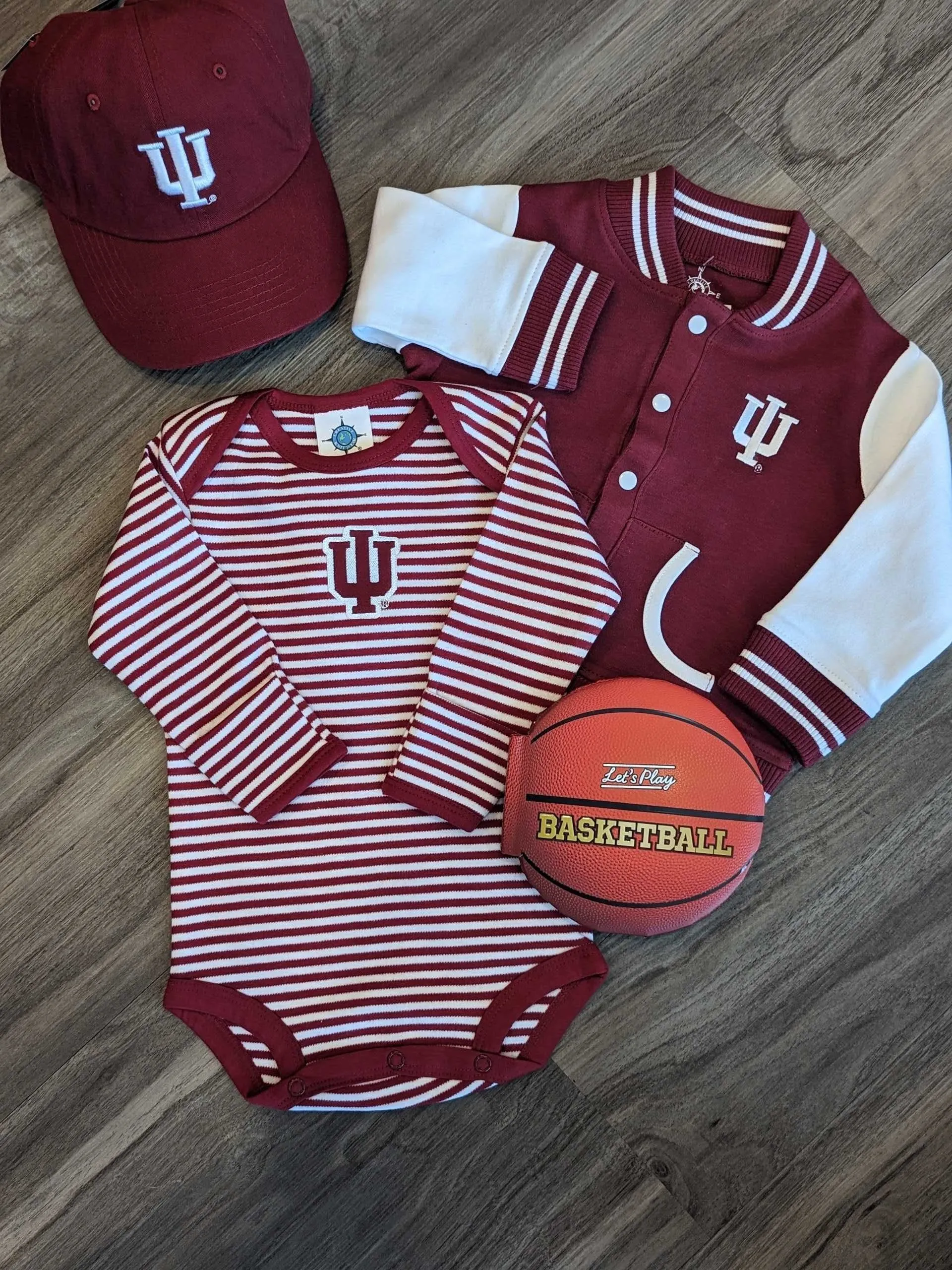 Indiana University Kids Varsity Jacket in Crimson