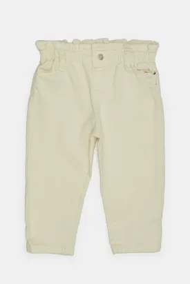 Infant Girls Ivory Paperbag Trousers