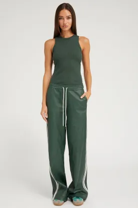 Ivy Leather Baggy Athletic Pants