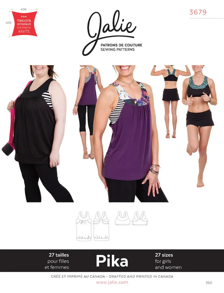 Jalie Pattern 3679 - PIKA Tank and Sport Bra