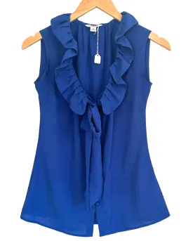 Light Summer Ink Ruffle Top