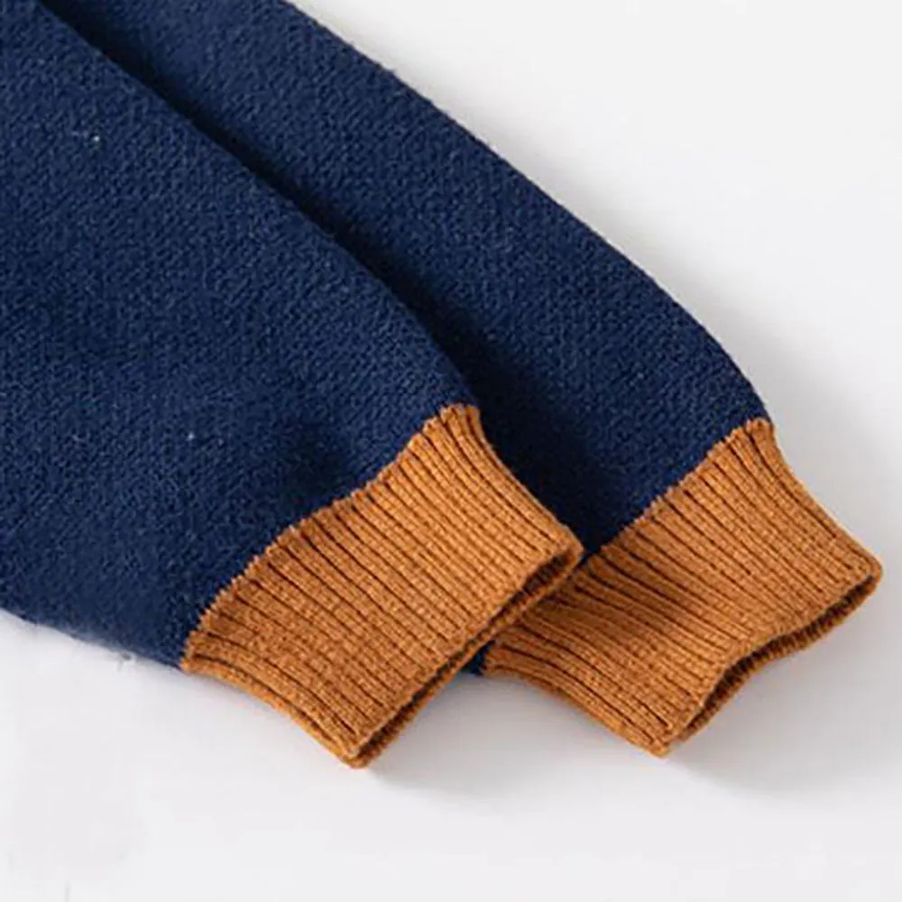 Little Surprise Box Blue & Orange In the Wild Theme Cardigan/Warmer/Sweater for Toddlers & Kids