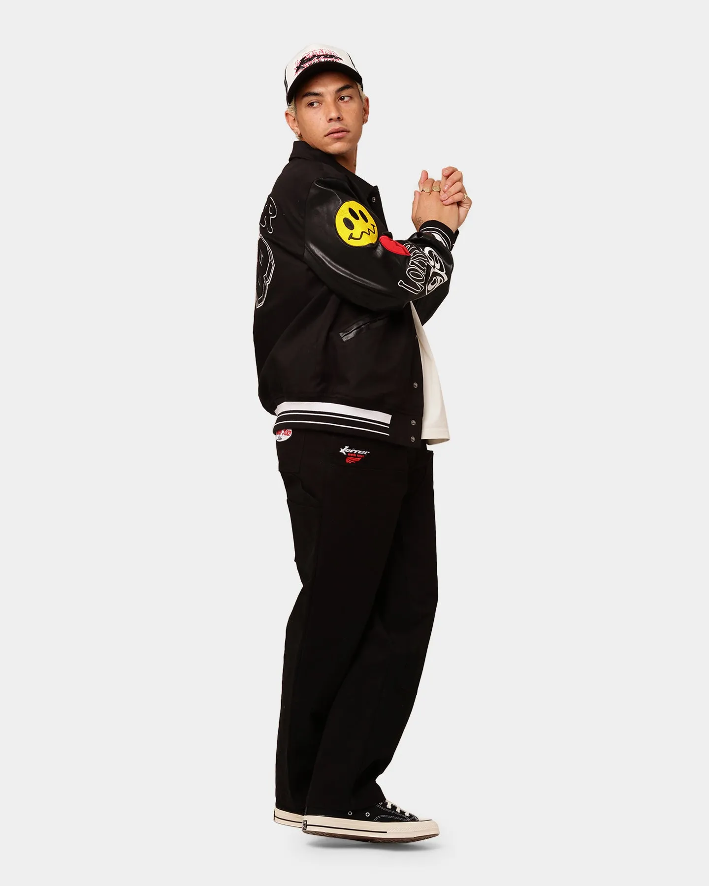 Loiter Flaws Varsity Jacket Black