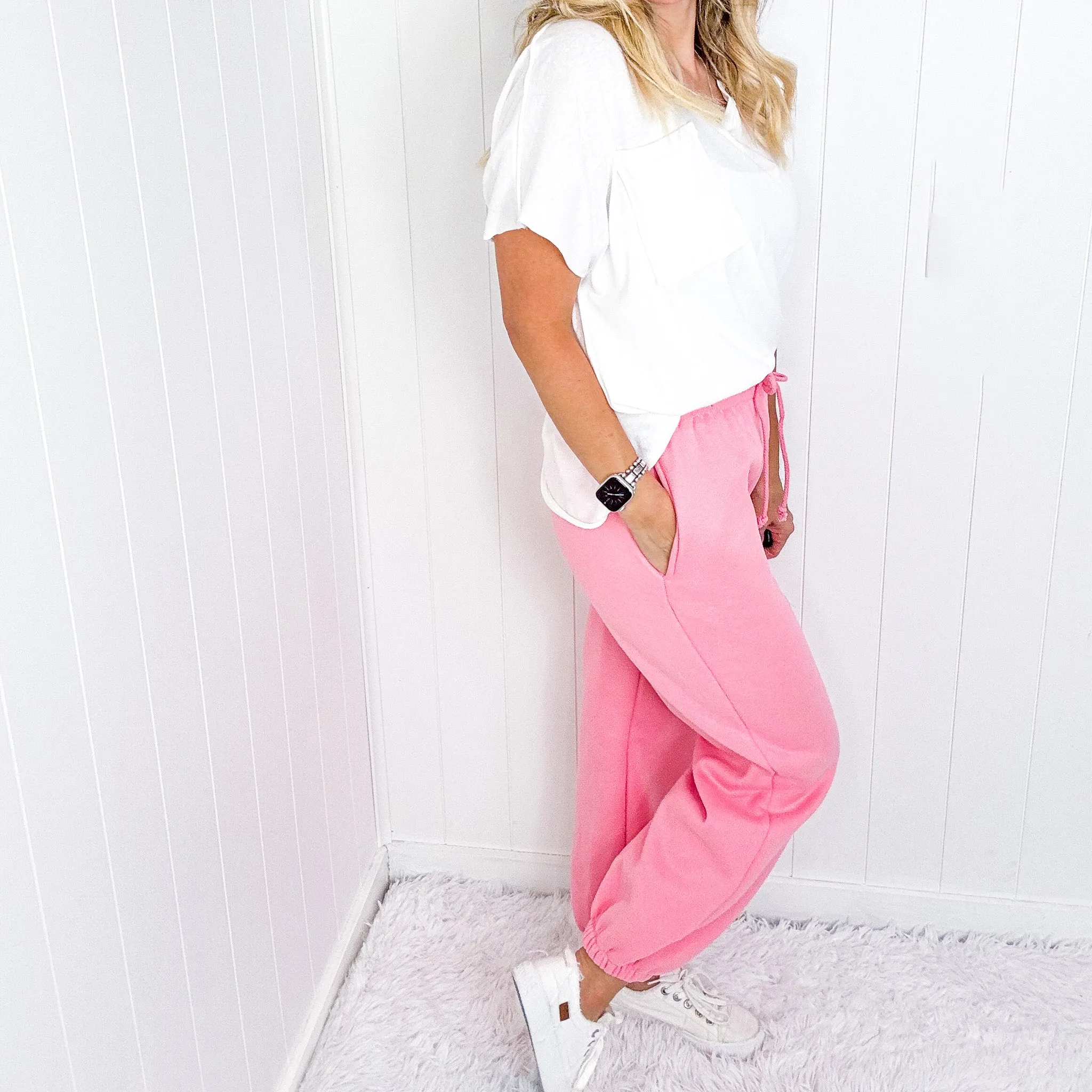 Lounging Queens Pull On Jogger Pants with Pockets in 4 Colors