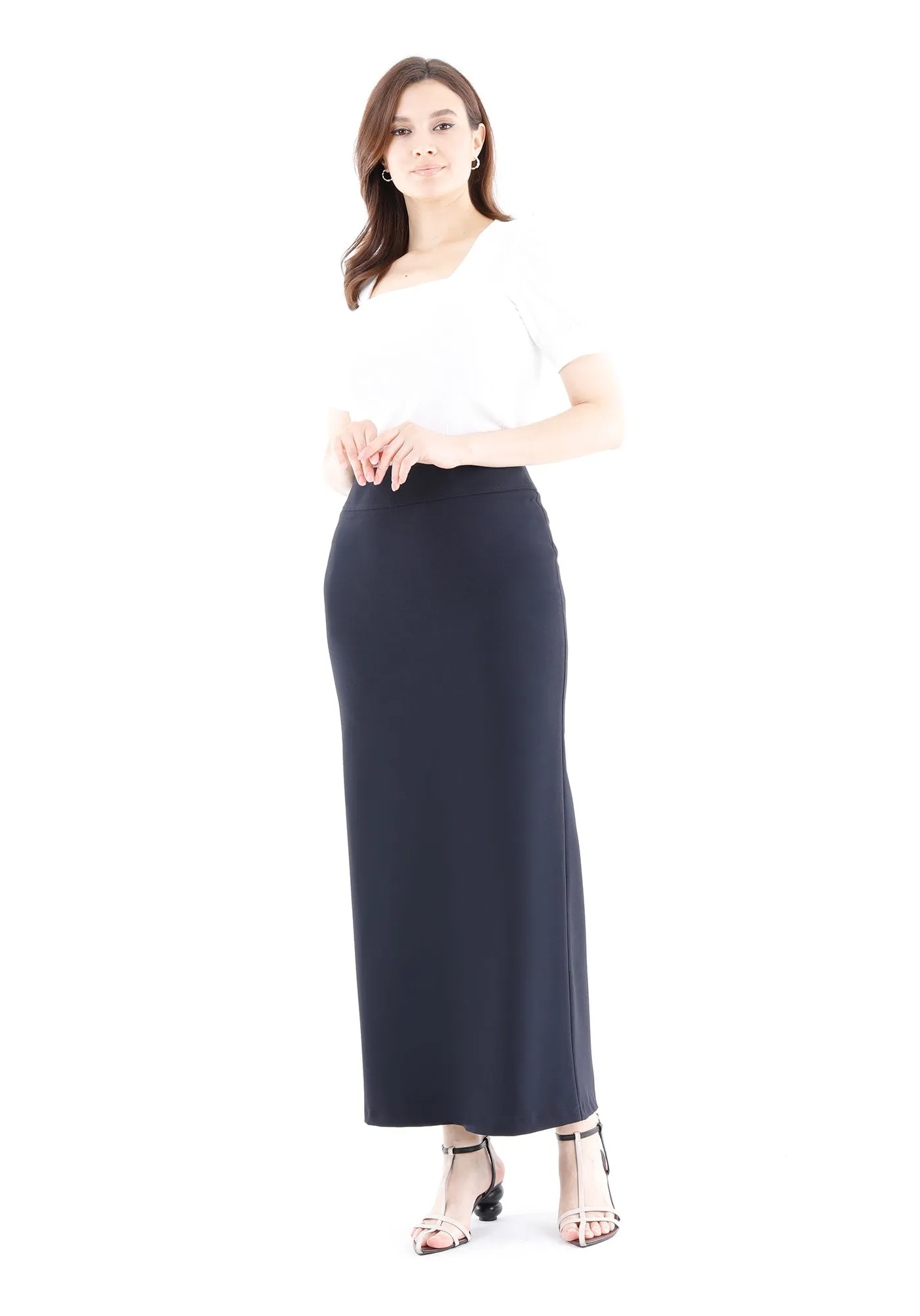Maxi Pencil Skirt with Back Slit