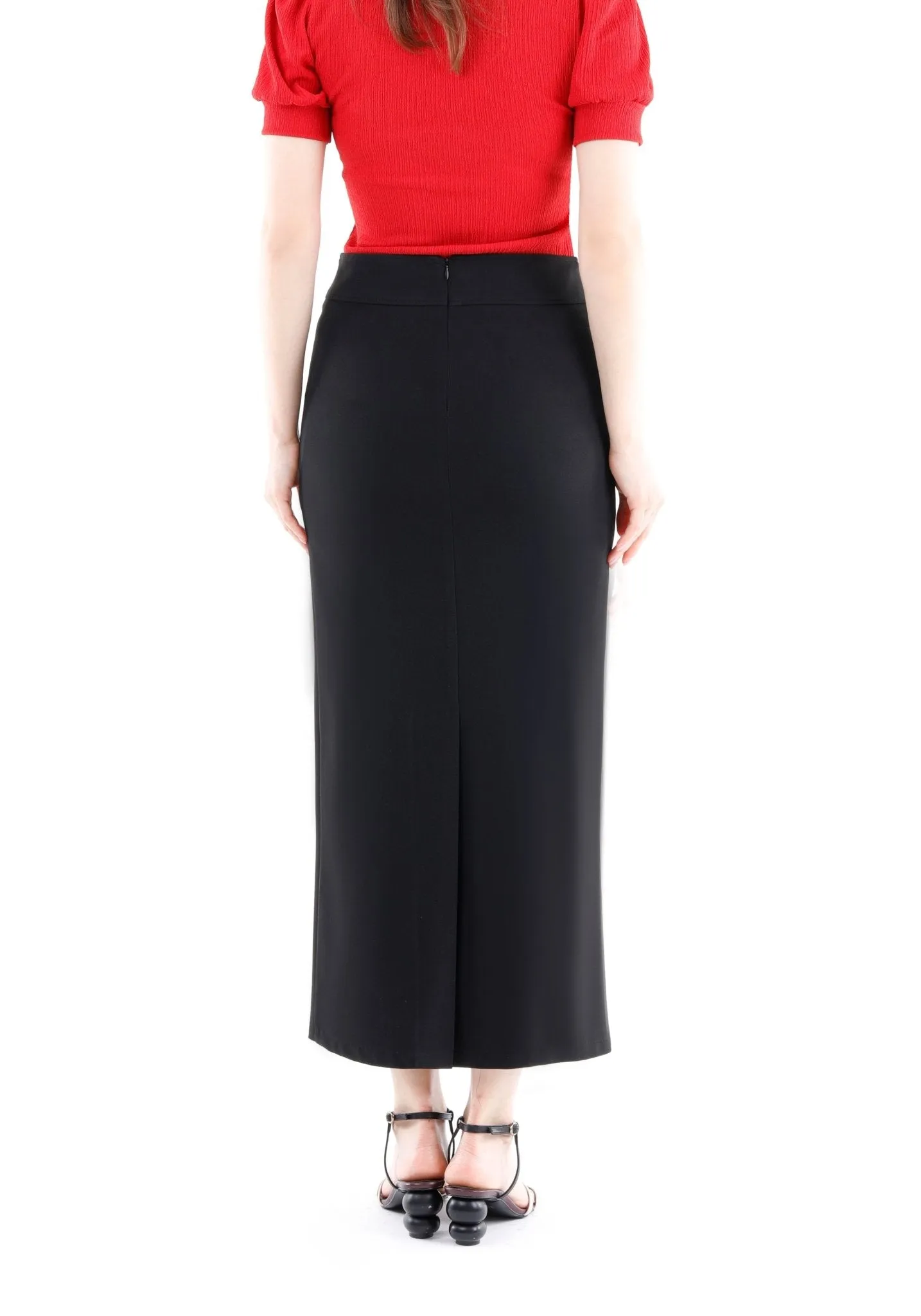 Maxi Pencil Skirt with Back Slit