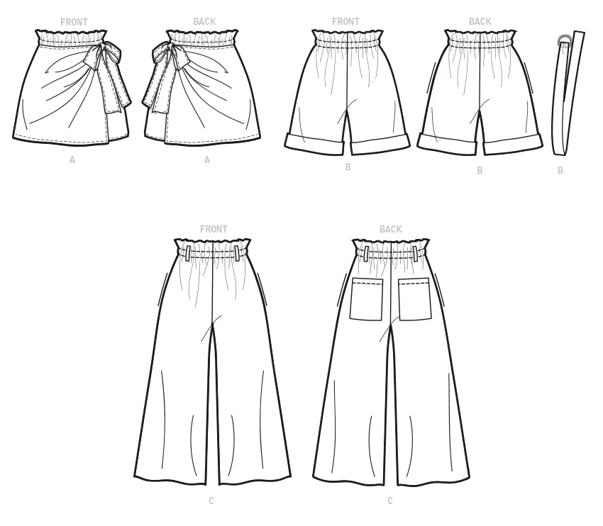 McCall's 8118 Shorts, Pants and Belt sewing pattern #SequoiaMcCalls