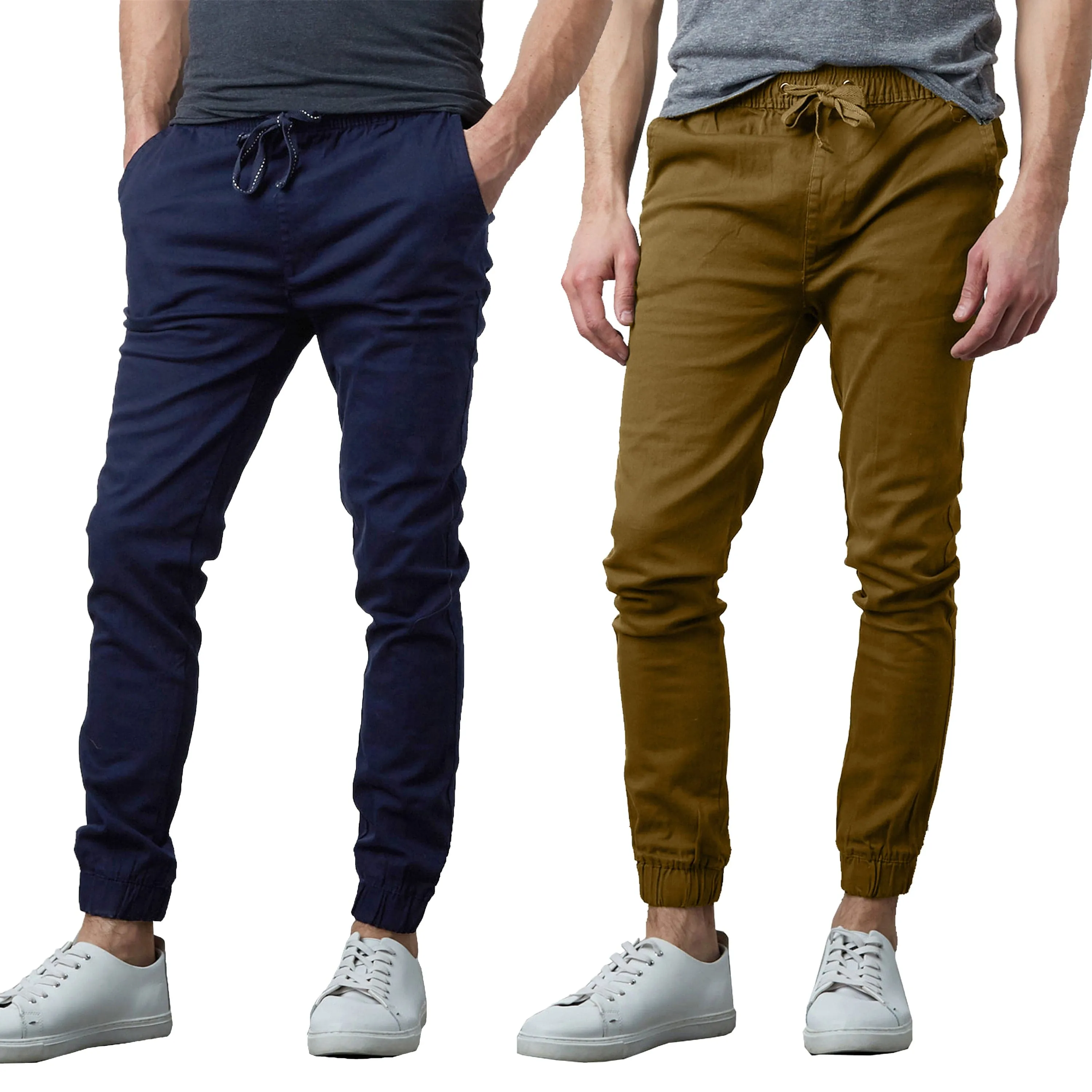 Men's 2-Pack Classic Cotton Stretch Twill Jogger Pants