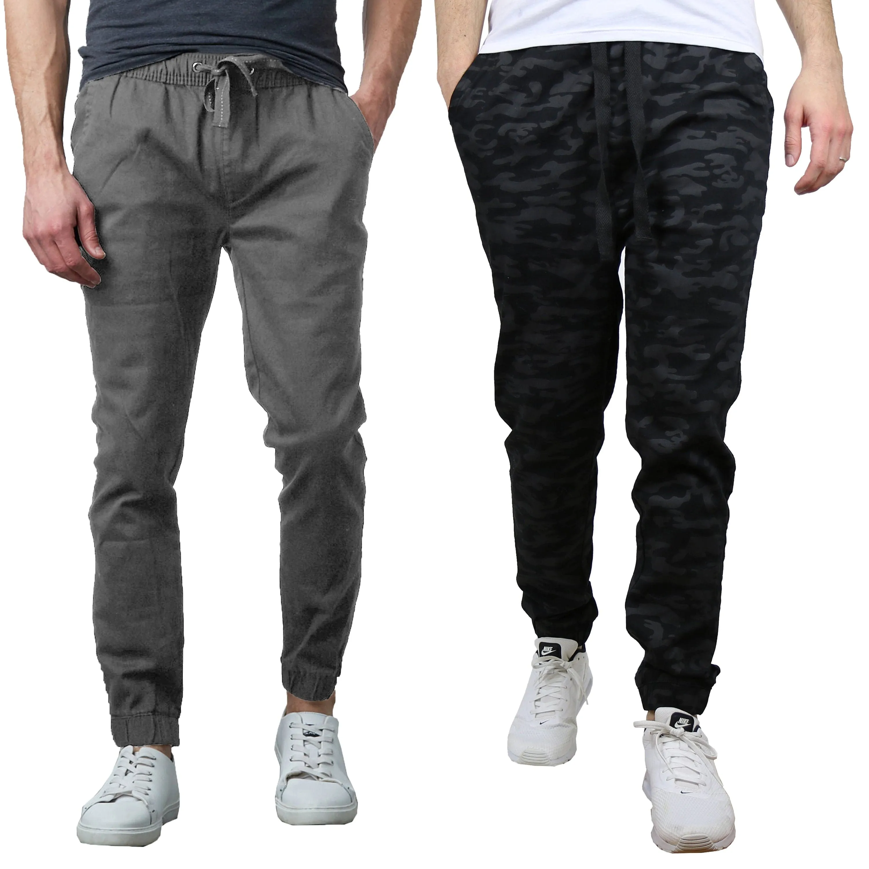 Men's 2-Pack Classic Cotton Stretch Twill Jogger Pants