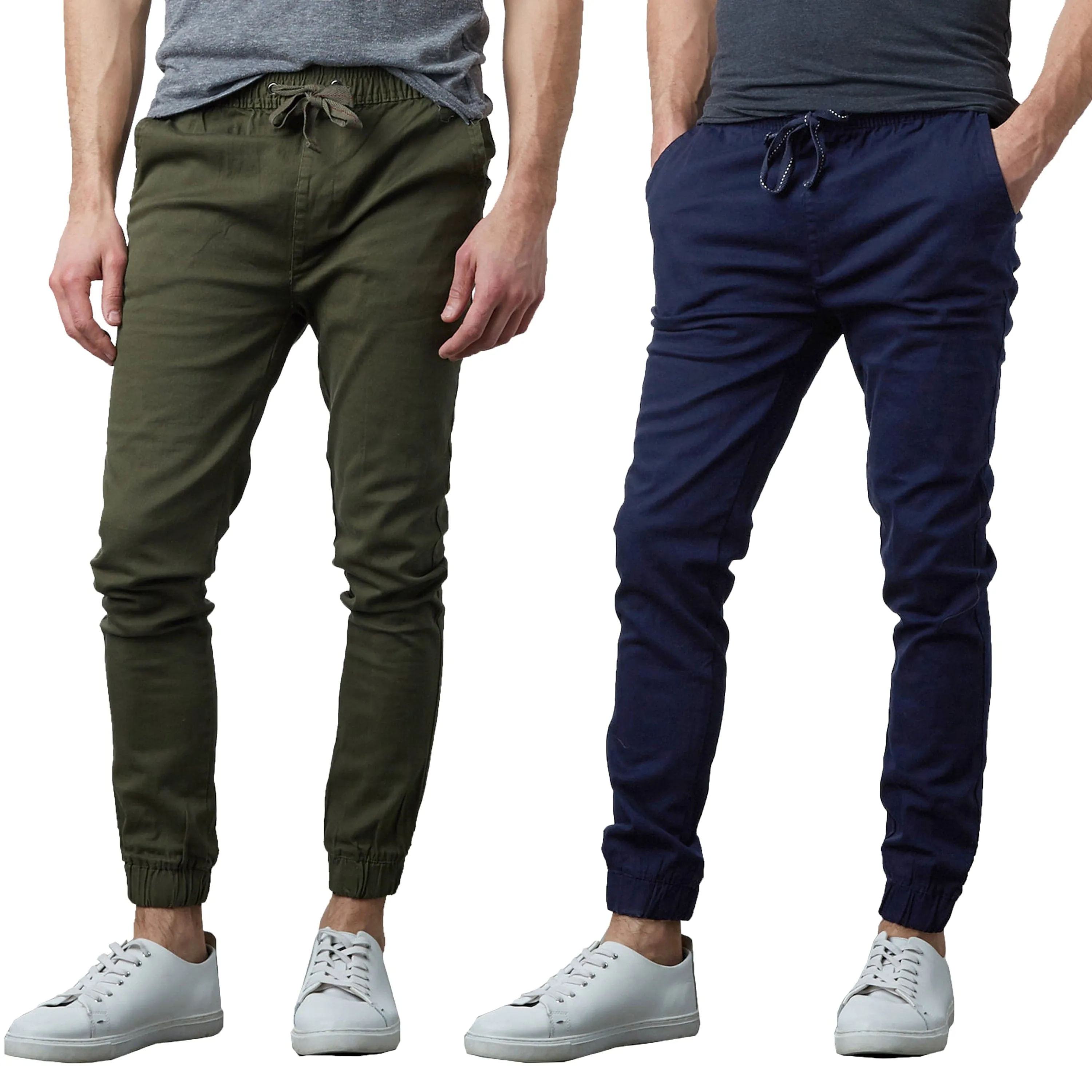 Men's 2-Pack Classic Cotton Stretch Twill Jogger Pants