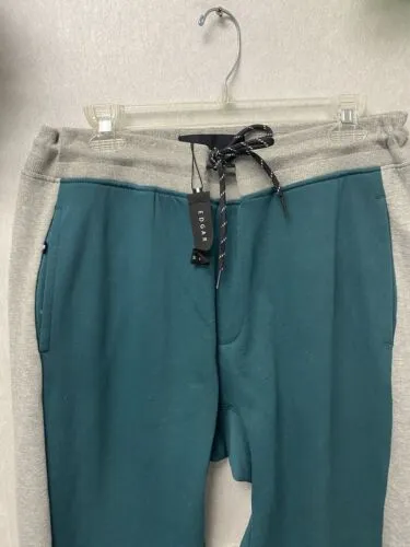 Mens Edgar  Ash Green/Grey Jogger Pants Size Large NWT Drawstring Pockets