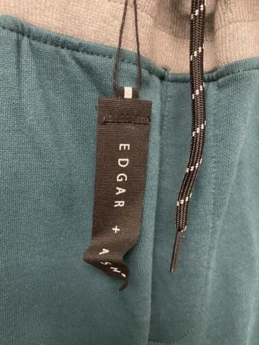 Mens Edgar  Ash Green/Grey Jogger Pants Size Large NWT Drawstring Pockets