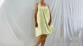Metallic Linen Sundress. Halter. Most Gorgeous Material. One Size.