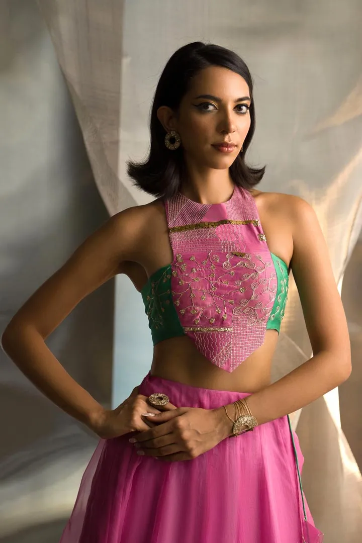 Mis'r Embroidered Organza Lehenga Set