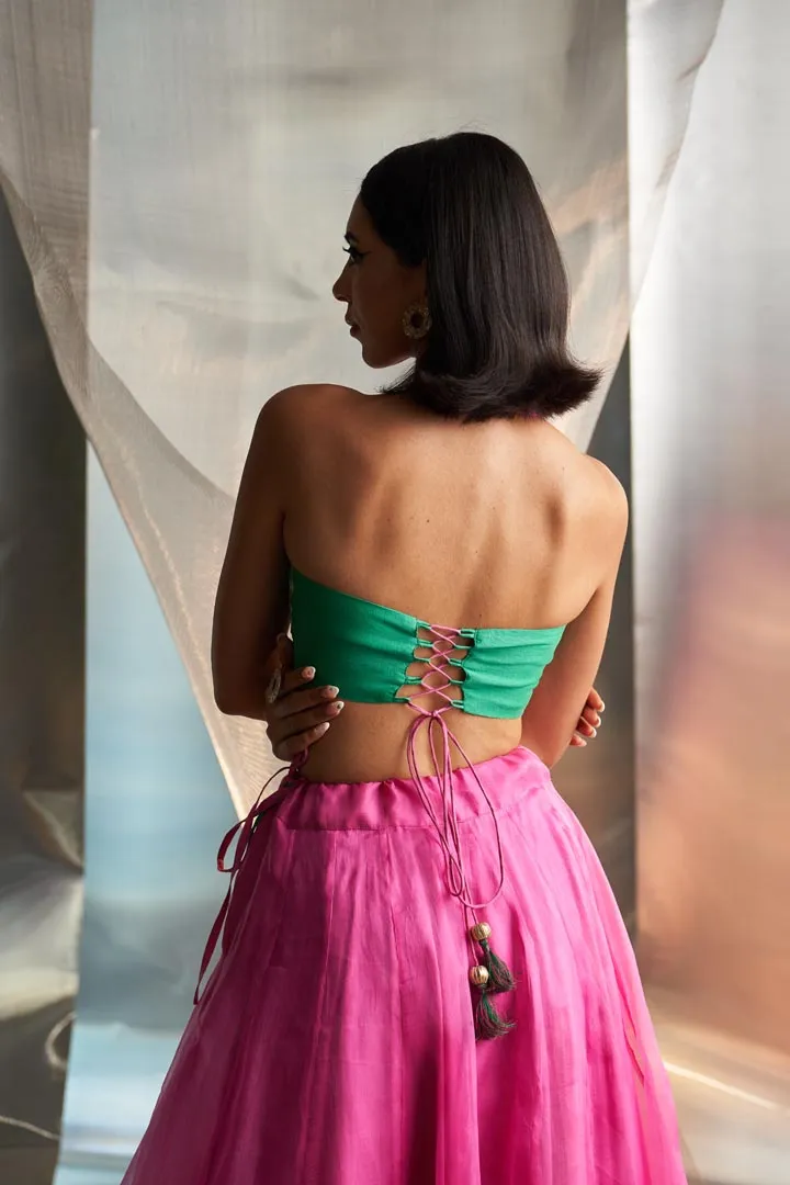 Mis'r Embroidered Organza Lehenga Set