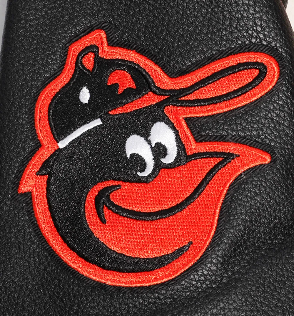 MLB BALTIMORE ORIOLES RETRO CLASSIC MEN'S RIB WOOL VARSITY JACKET (EGGSHELL/BLACK)