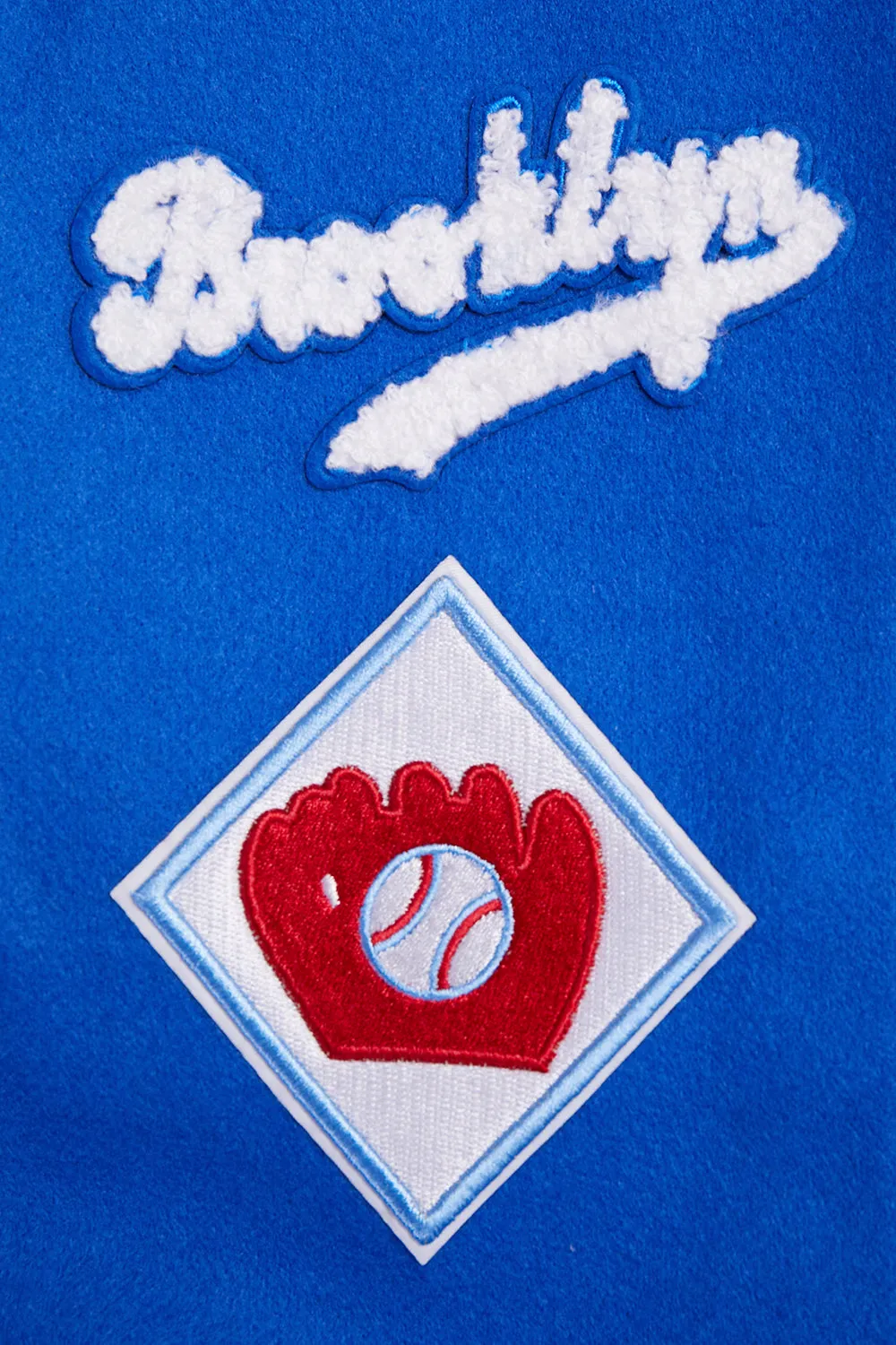 MLB BROOKLYN DODGERS RETRO CLASSIC WOMEN'S RIB WOOL VARSITY JACKET (ROYAL BLUE/WHITE)