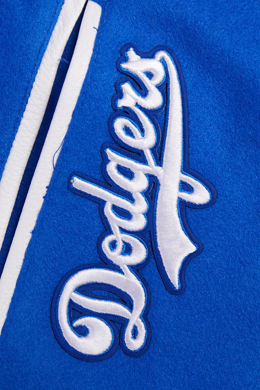 MLB BROOKLYN DODGERS RETRO CLASSIC WOMEN'S RIB WOOL VARSITY JACKET (ROYAL BLUE/WHITE)
