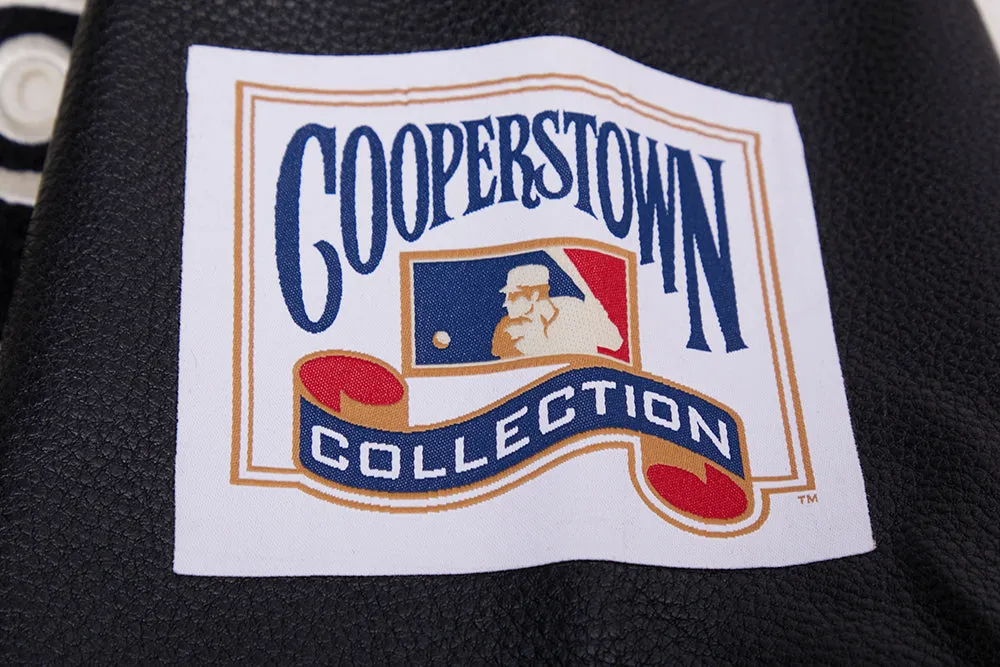 MLB CHICAGO WHITE SOX RETRO CLASSIC MEN'S RIB WOOL VARSITY JACKET (EGGSHELL/BLACK)