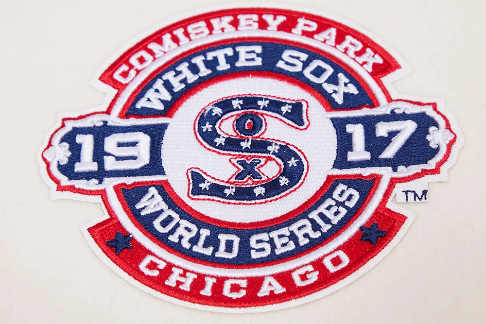 MLB CHICAGO WHITE SOX RETRO CLASSIC MEN'S RIB WOOL VARSITY JACKET (EGGSHELL/BLACK)