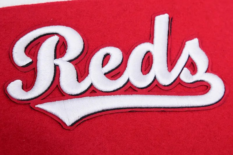 MLB CINCINNATI REDS RETRO CLASSIC MEN'S RIB WOOL VARSITY JACKET (RED / WHITE)