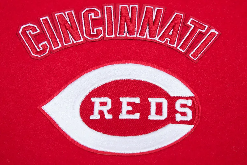 MLB CINCINNATI REDS RETRO CLASSIC MEN'S RIB WOOL VARSITY JACKET (RED / WHITE)