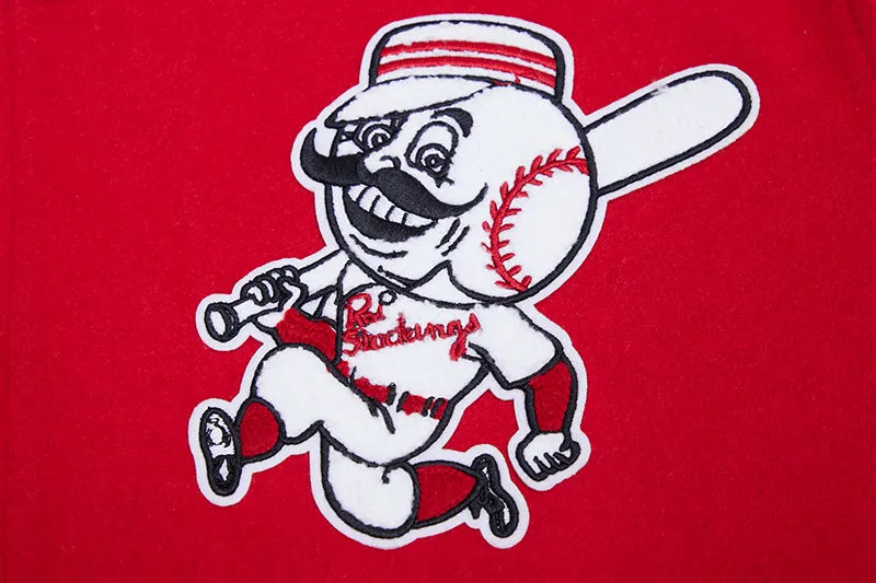 MLB CINCINNATI REDS RETRO CLASSIC MEN'S RIB WOOL VARSITY JACKET (RED / WHITE)