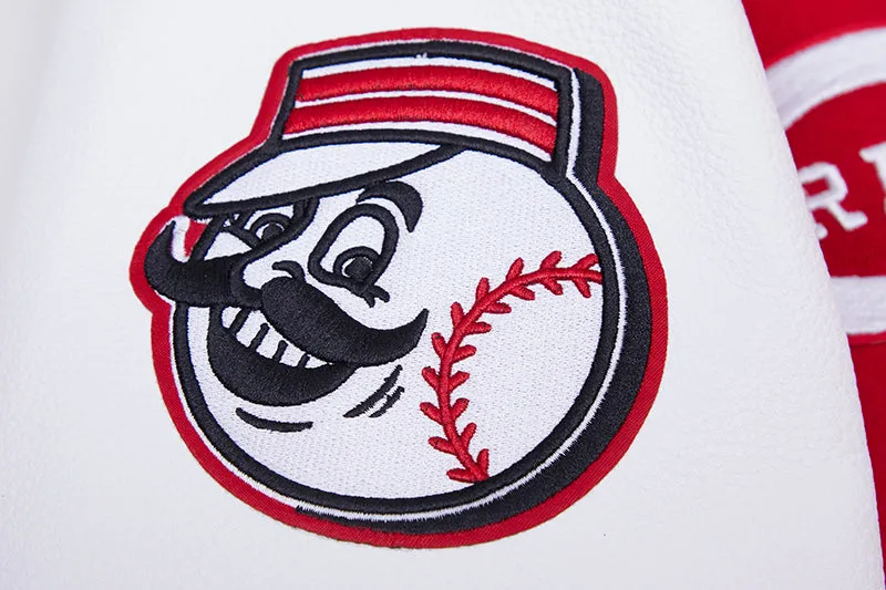 MLB CINCINNATI REDS RETRO CLASSIC MEN'S RIB WOOL VARSITY JACKET (RED / WHITE)