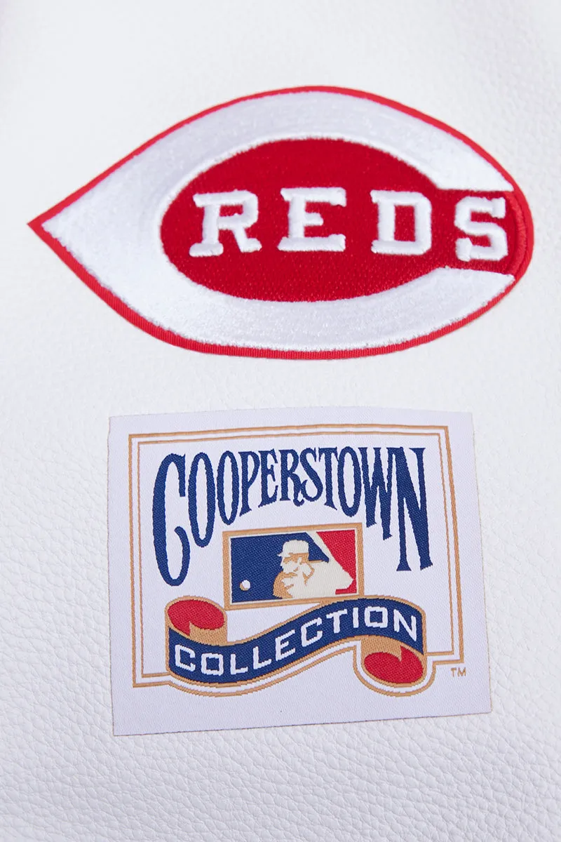MLB CINCINNATI REDS RETRO CLASSIC MEN'S RIB WOOL VARSITY JACKET (RED / WHITE)