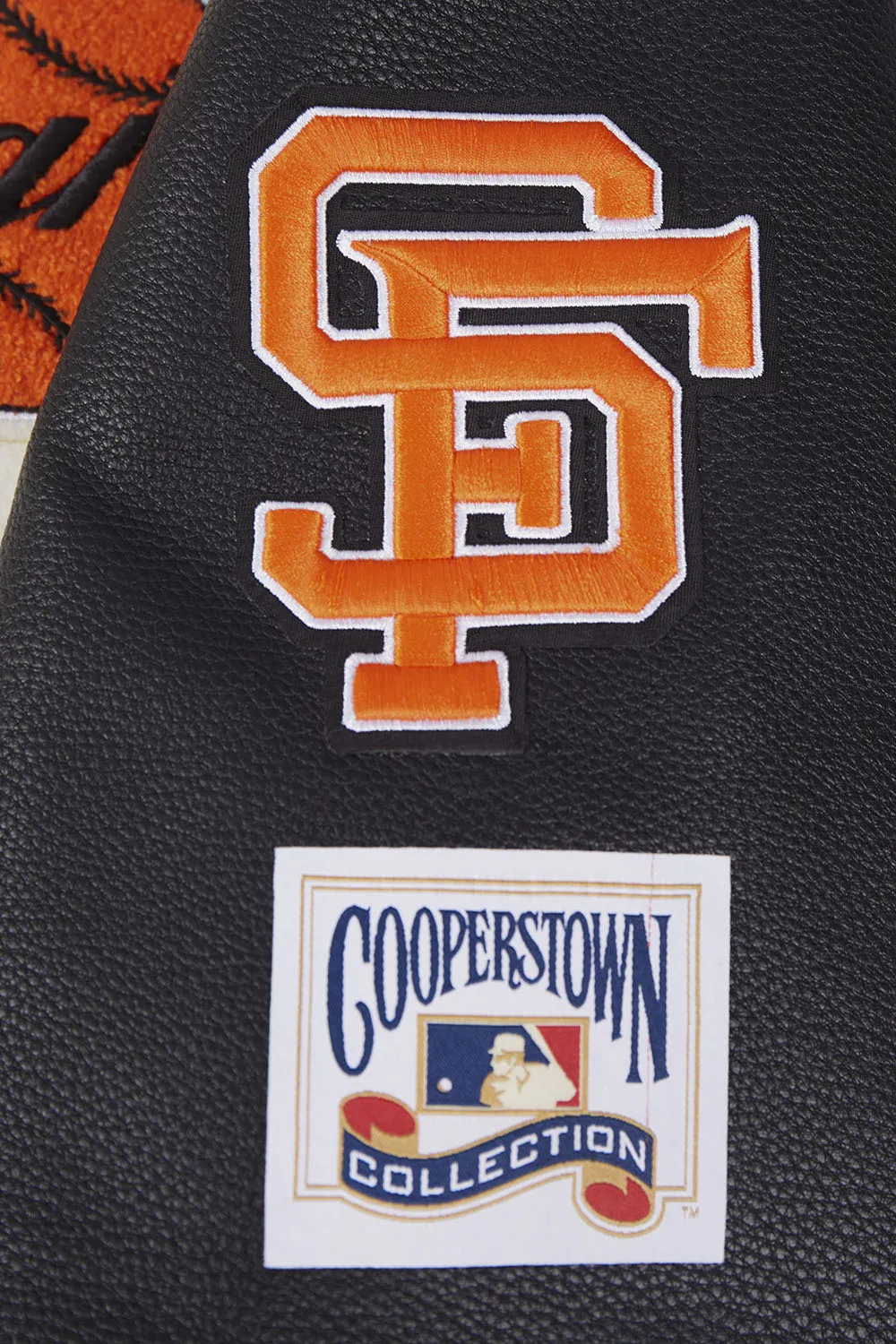 MLB SAN FRANCISCO GIANTS RETRO CLASSIC MEN'S RIB WOOL VARSITY JACKET (EGGSHELL/ BLACK)