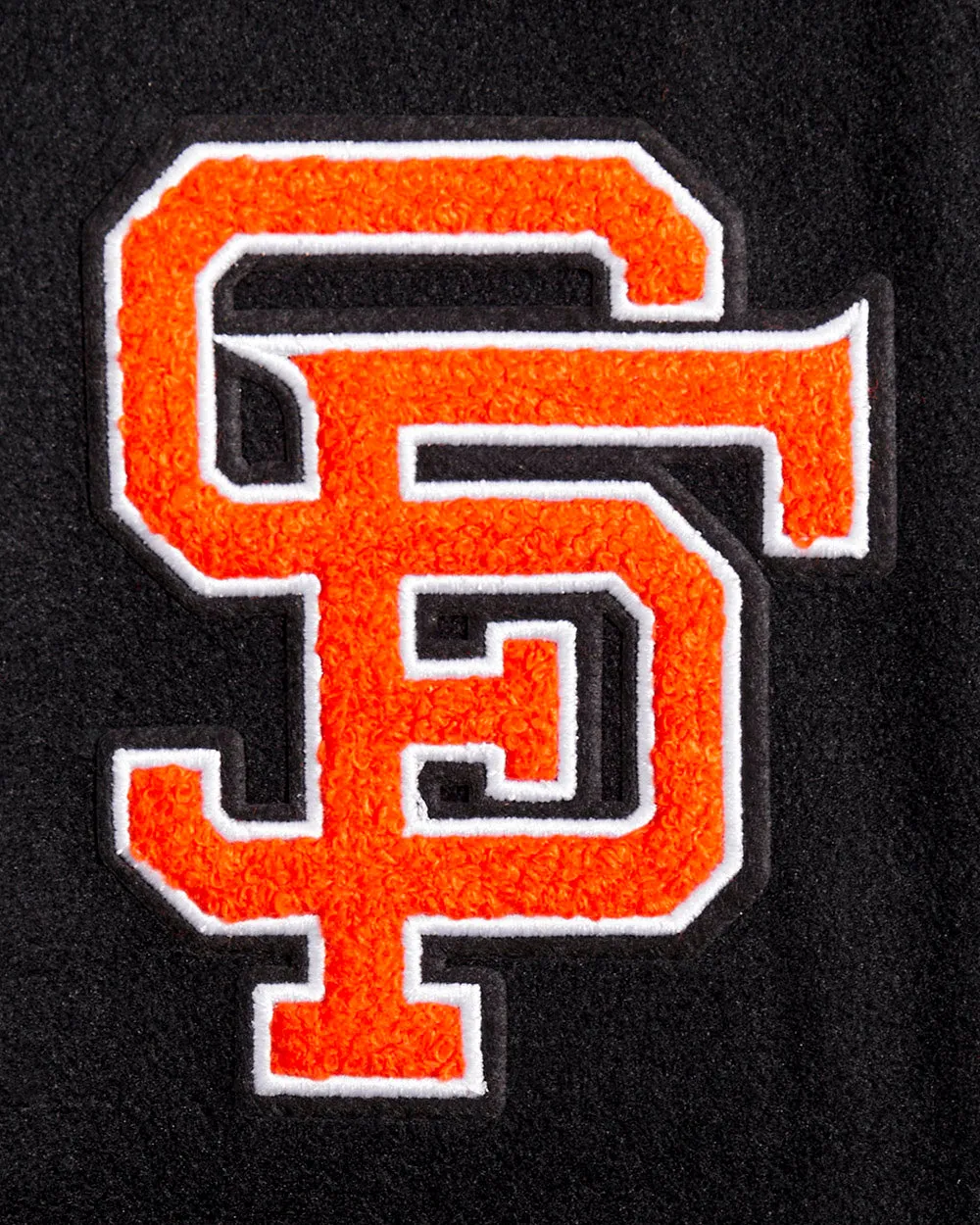 MLB SAN FRANCISCO GIANTS RETRO CLASSIC WOMEN'S RIB WOOL VARSITY JACKET (BLACK/ORANGE)
