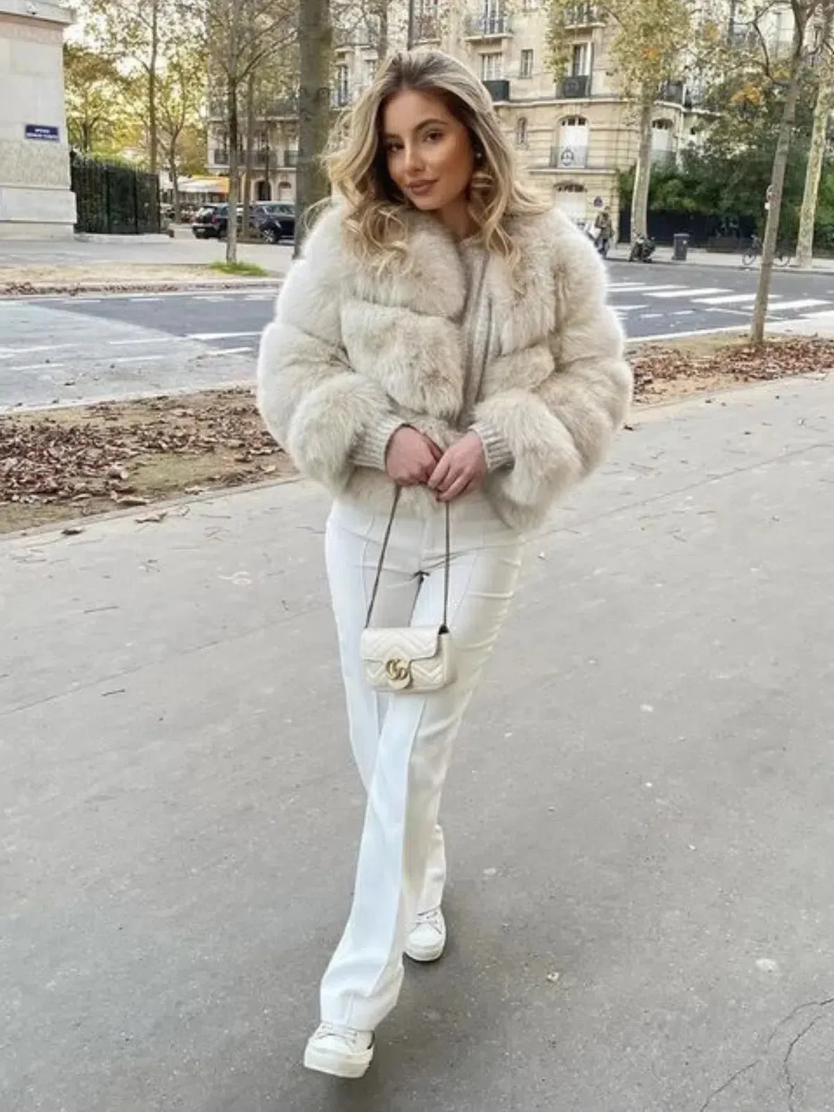 Modena – Hooded cropped design – Faux fur waterproof coat