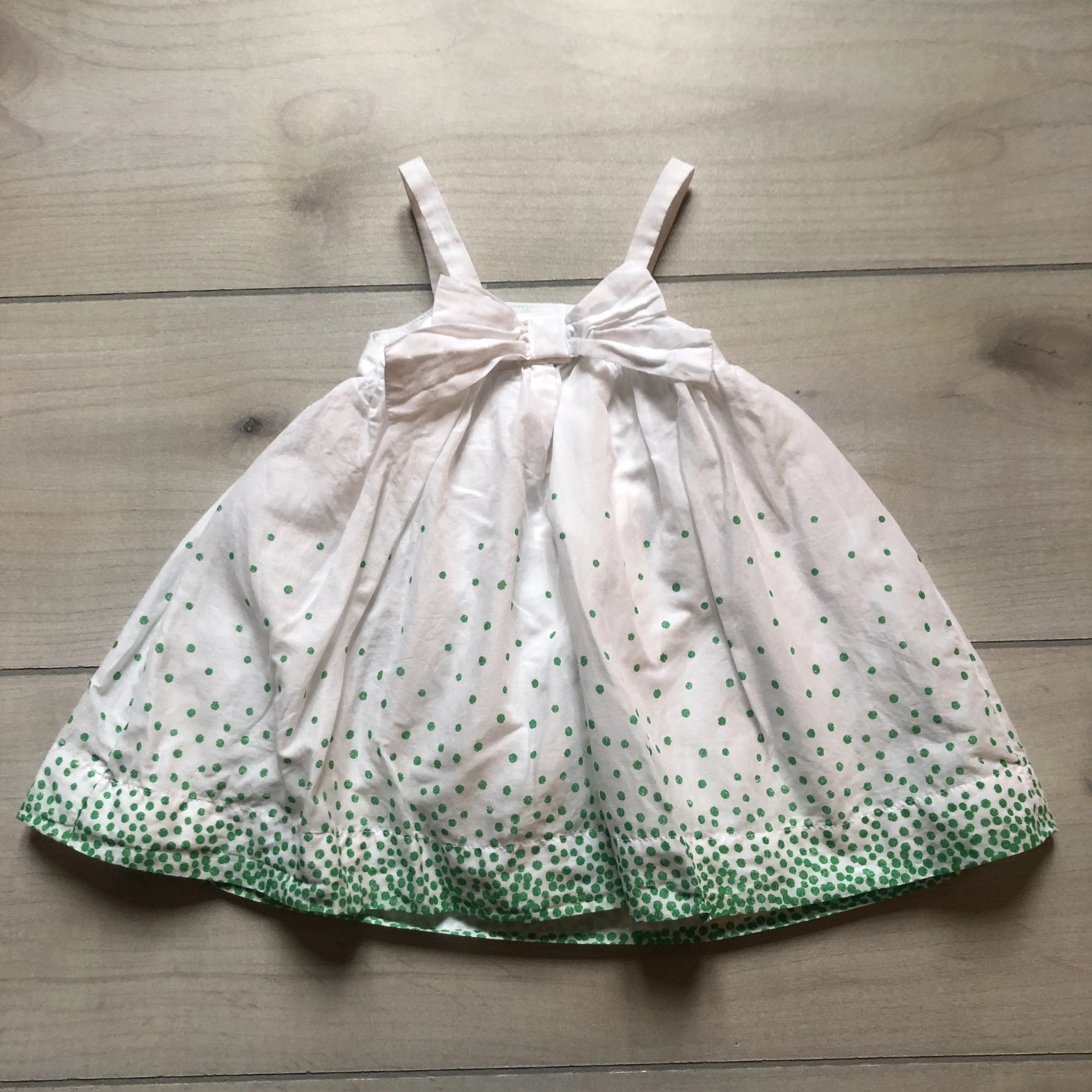 NEW Baby Gap Green & White Sundress & Bloomer