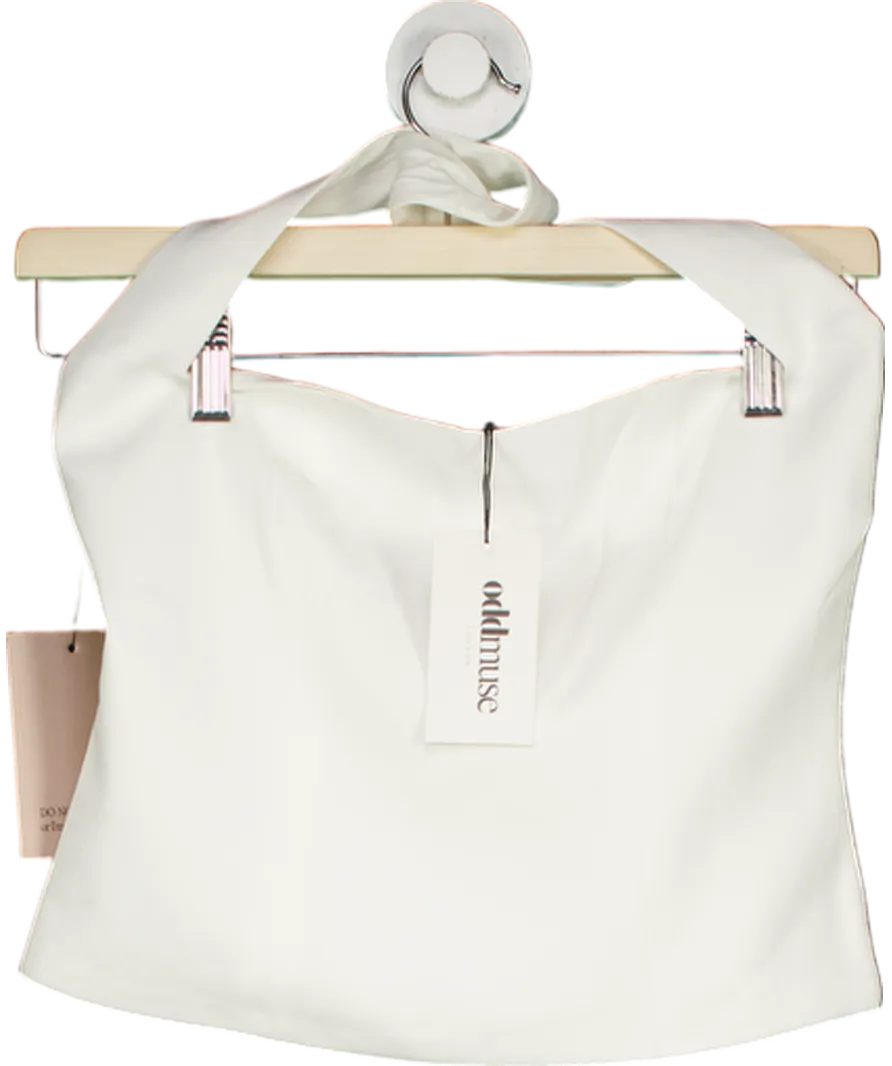 Odd Muse White The Ultimate Muse Halter Top UK S