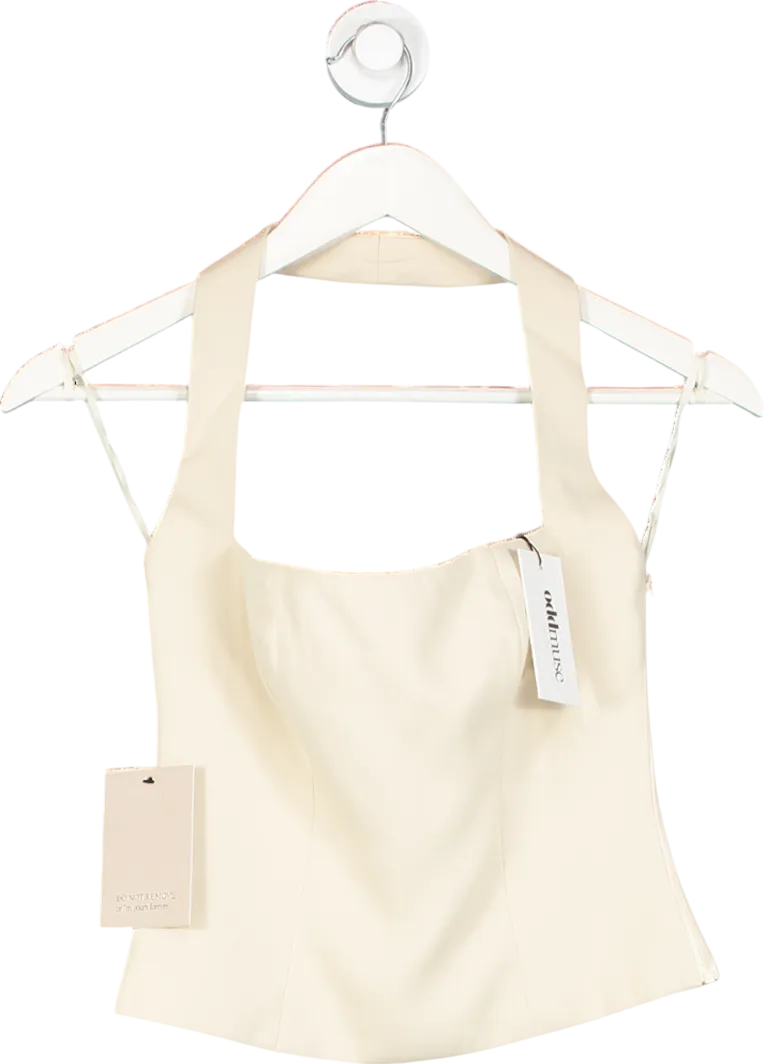 ODDMUSE Beige The Ultimate Muse Halter Top UK XS