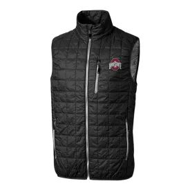 Ohio State Buckeyes Cutter & Buck PrimaLoft Eco Insulated Black Full Zip Vest
