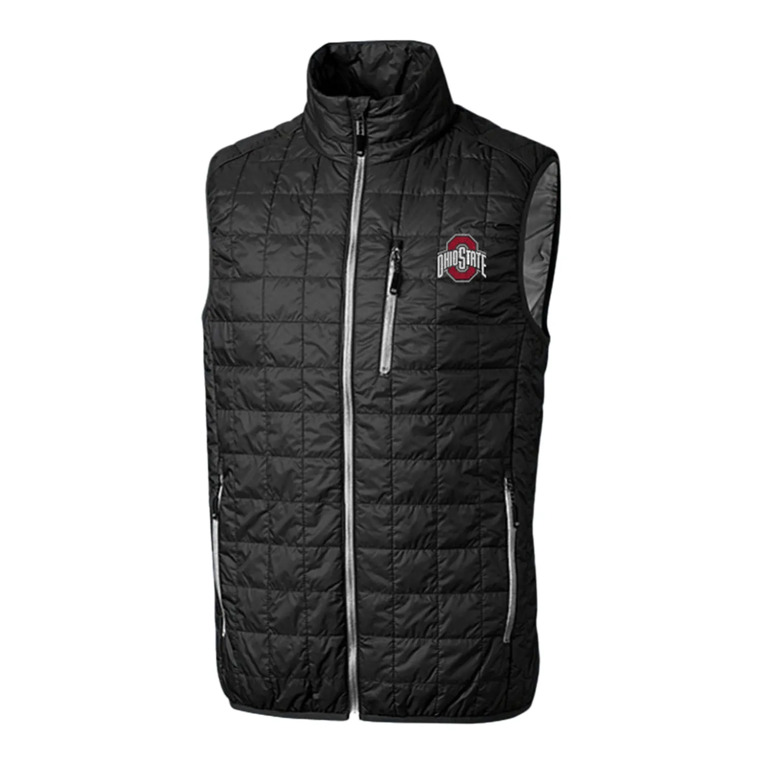 Ohio State Buckeyes Cutter & Buck PrimaLoft Eco Insulated Black Full Zip Vest