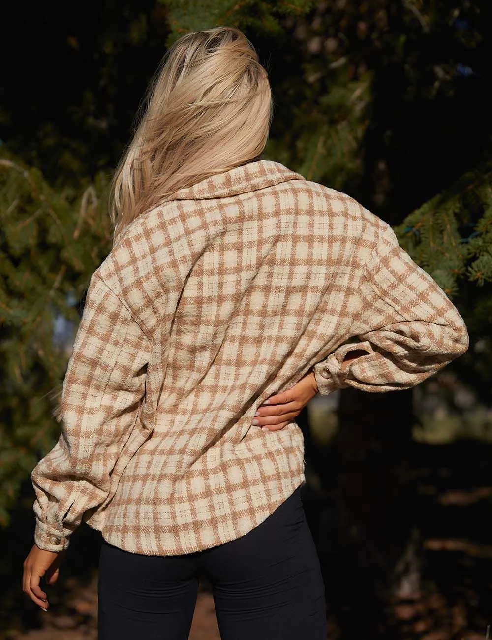 On Your Way Plaid Jacket