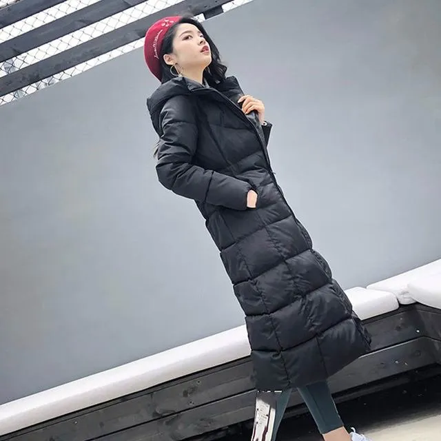 Padded Long Hooded Coat
