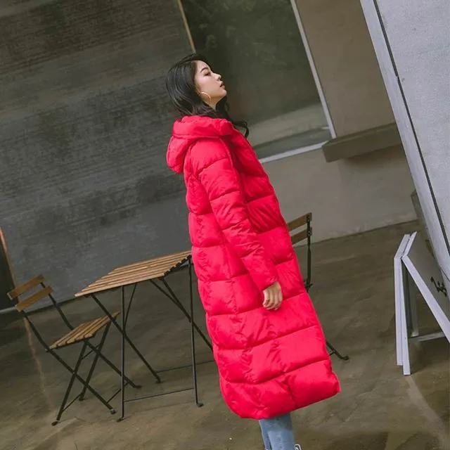Padded Long Hooded Coat