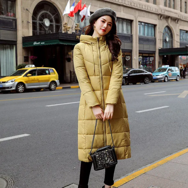 Padded Long Hooded Coat