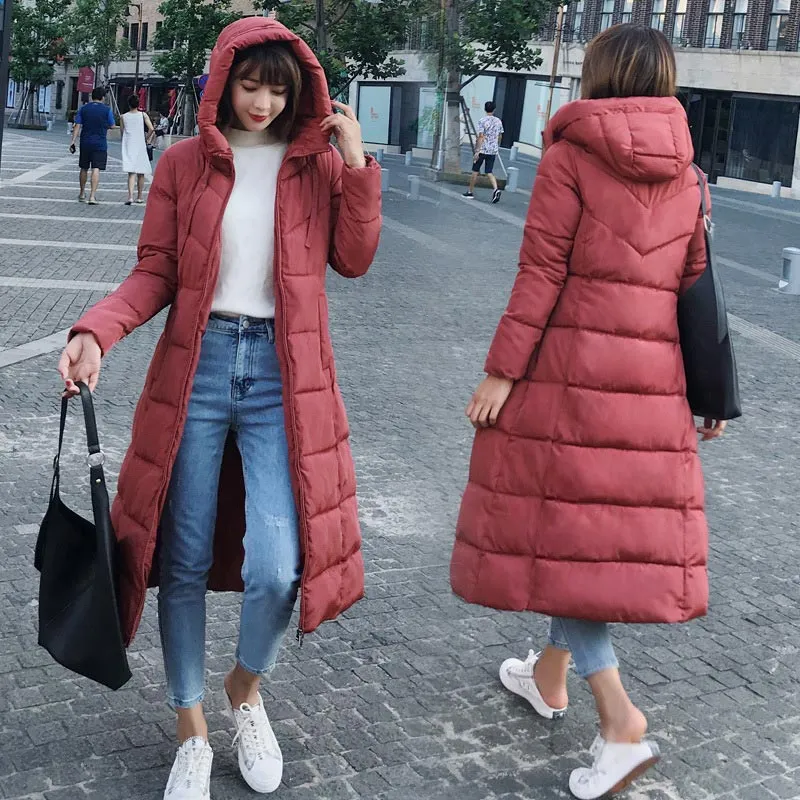 Padded Long Hooded Coat