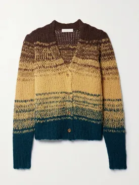 Paola dégradé alpaca-blend cardigan